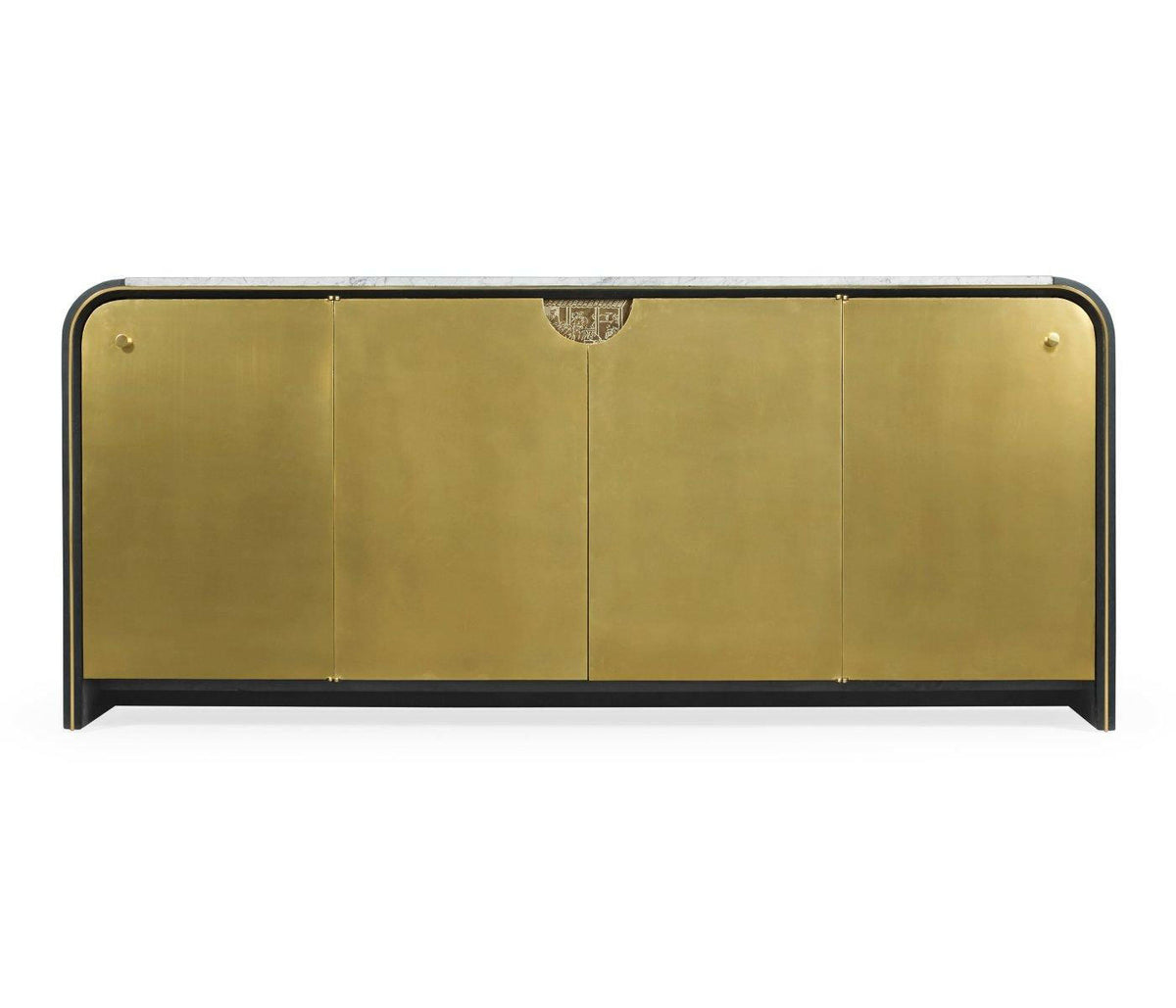 Jonathan Charles Curved Sideboard in Ebonised Oak.