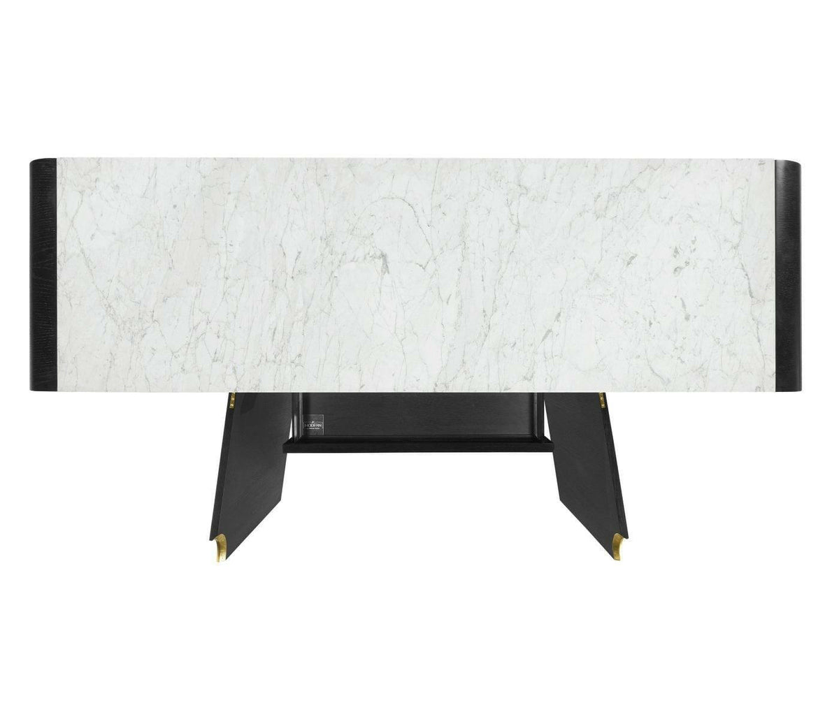 Jonathan Charles Curved Sideboard in Ebonised Oak.