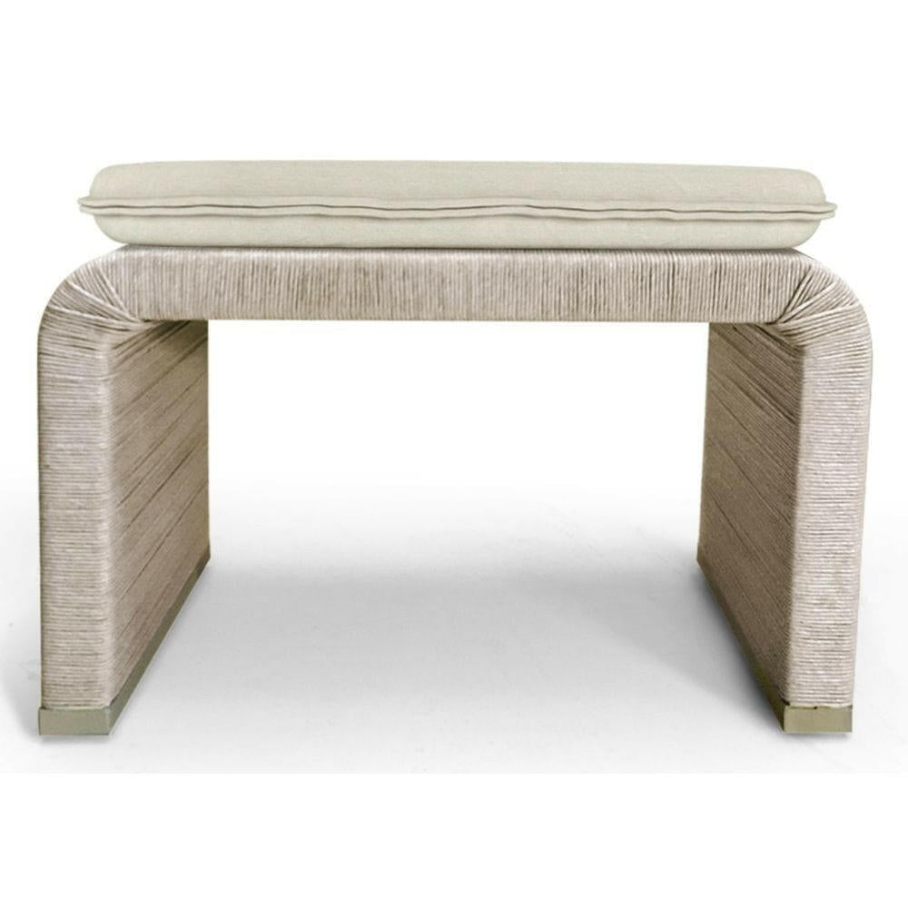 Jonathan Charles Danish Stool with Cushion.