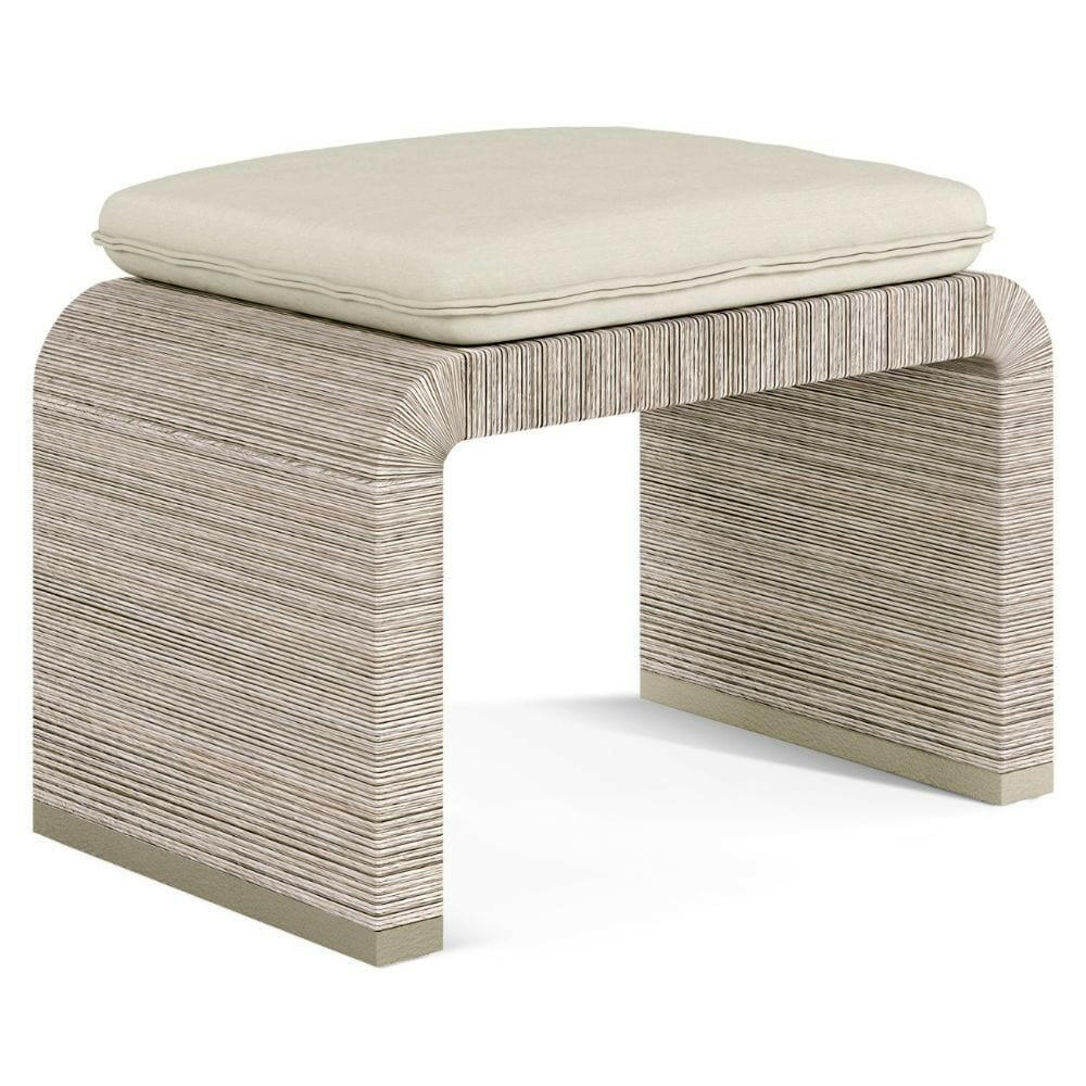 Jonathan Charles Danish Stool with Cushion.