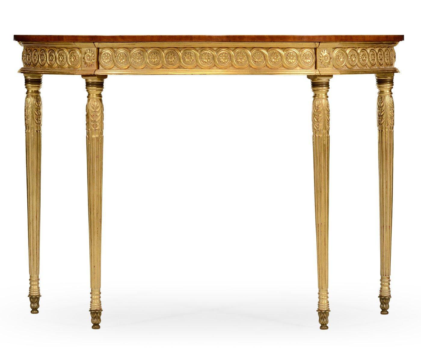 Jonathan Charles Living Jonathan Charles Demilune Console Table Adam Style Gilded House of Isabella UK