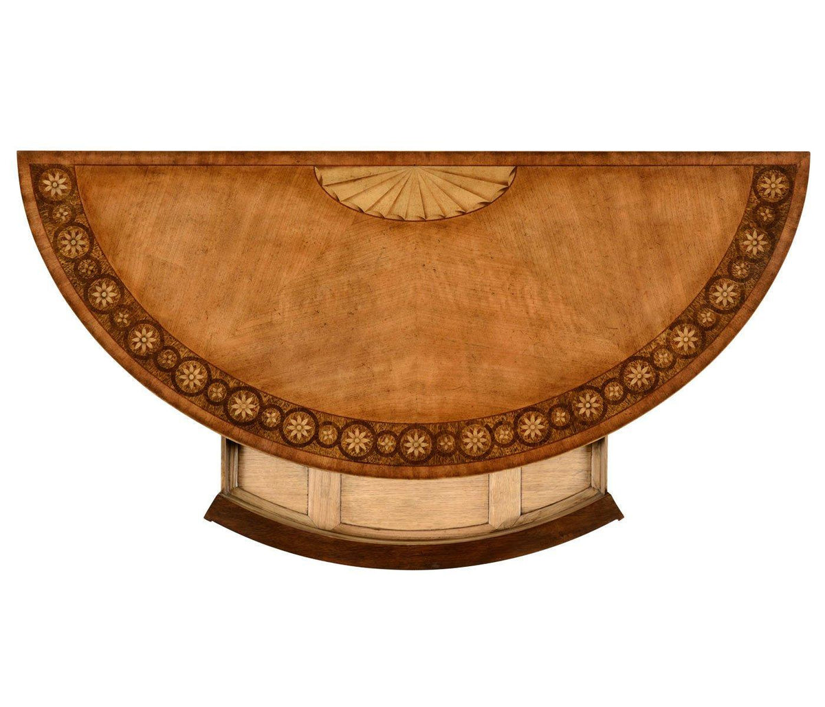 Jonathan Charles Demilune Console Table Adam Style Gilded.