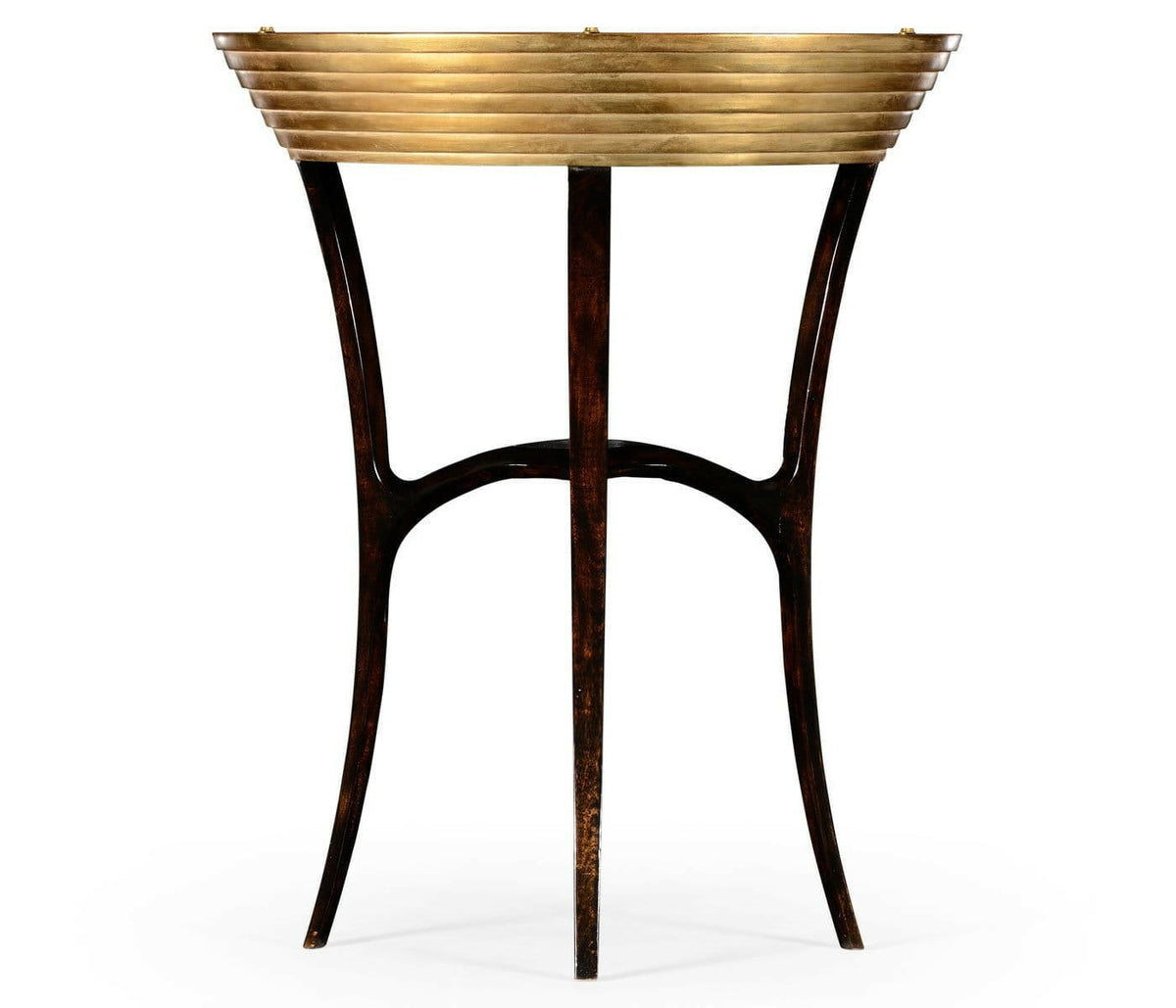 Jonathan Charles Demilune Console Table Modernist Stepped.