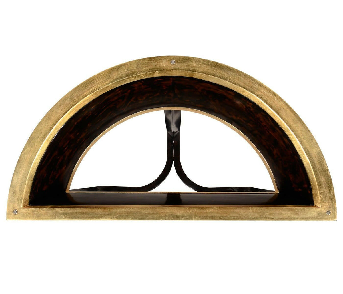 Jonathan Charles Demilune Console Table Modernist Stepped.