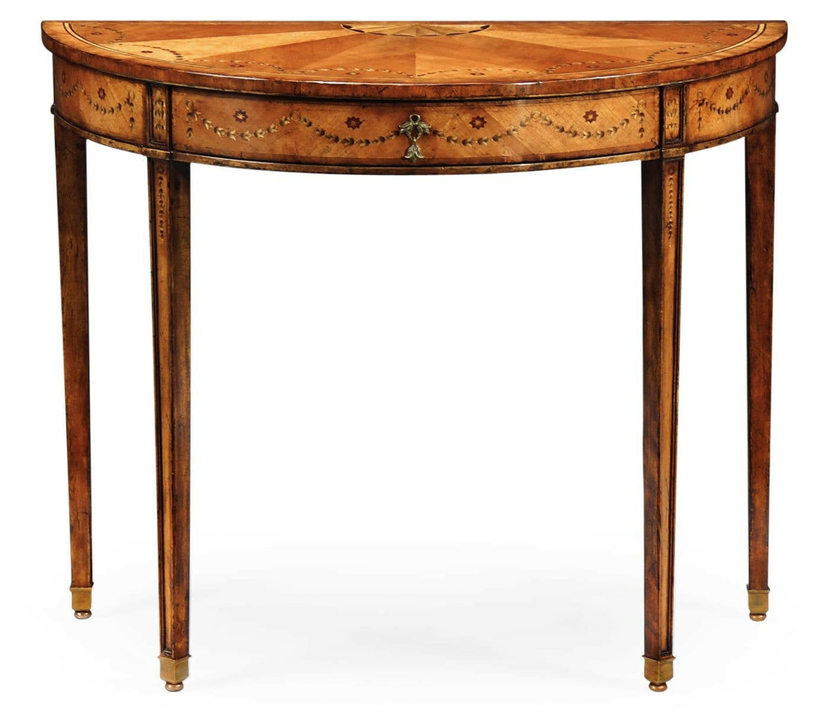 Jonathan Charles Demilune Console Table Sheraton.