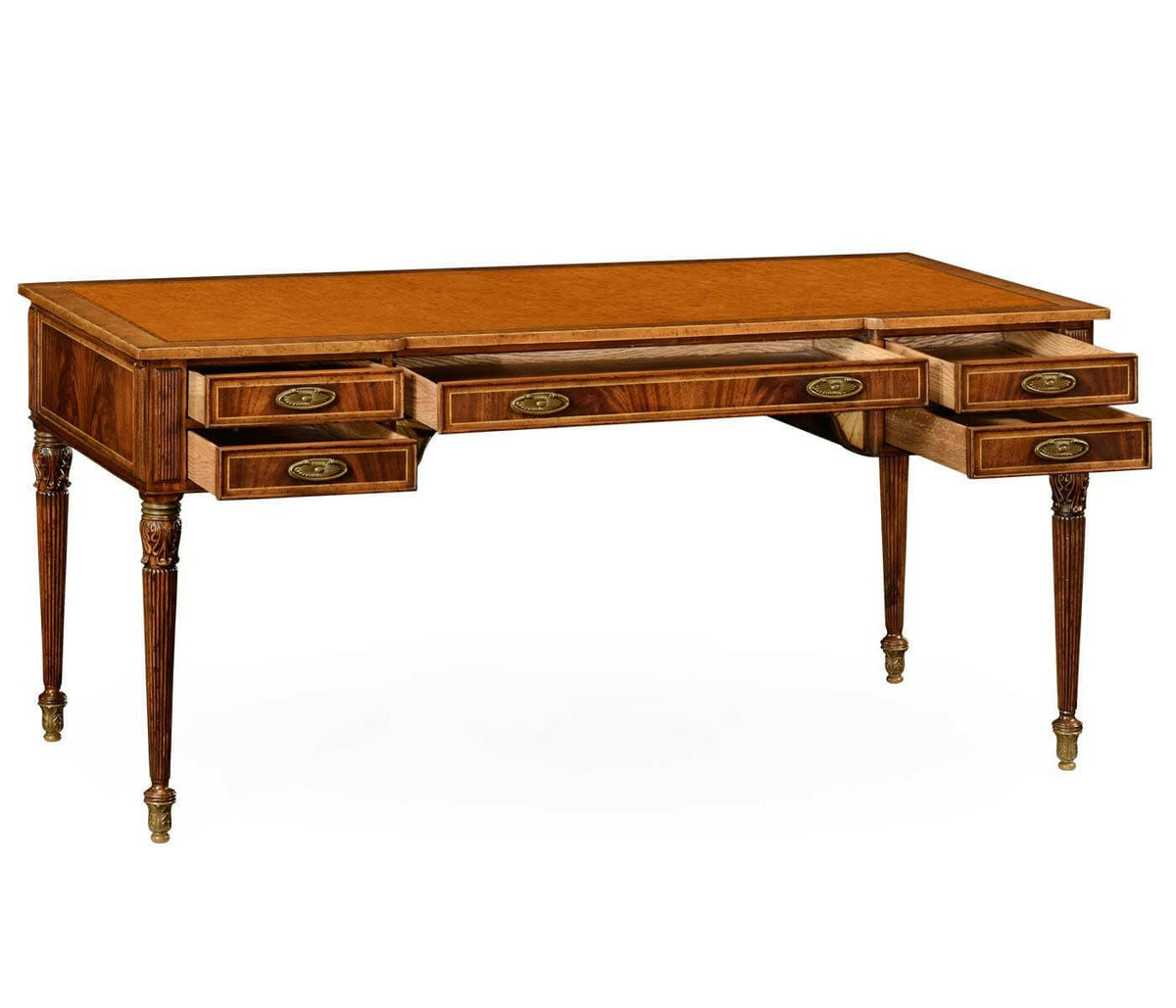 Jonathan Charles Desk Neoclassical in Walnut.