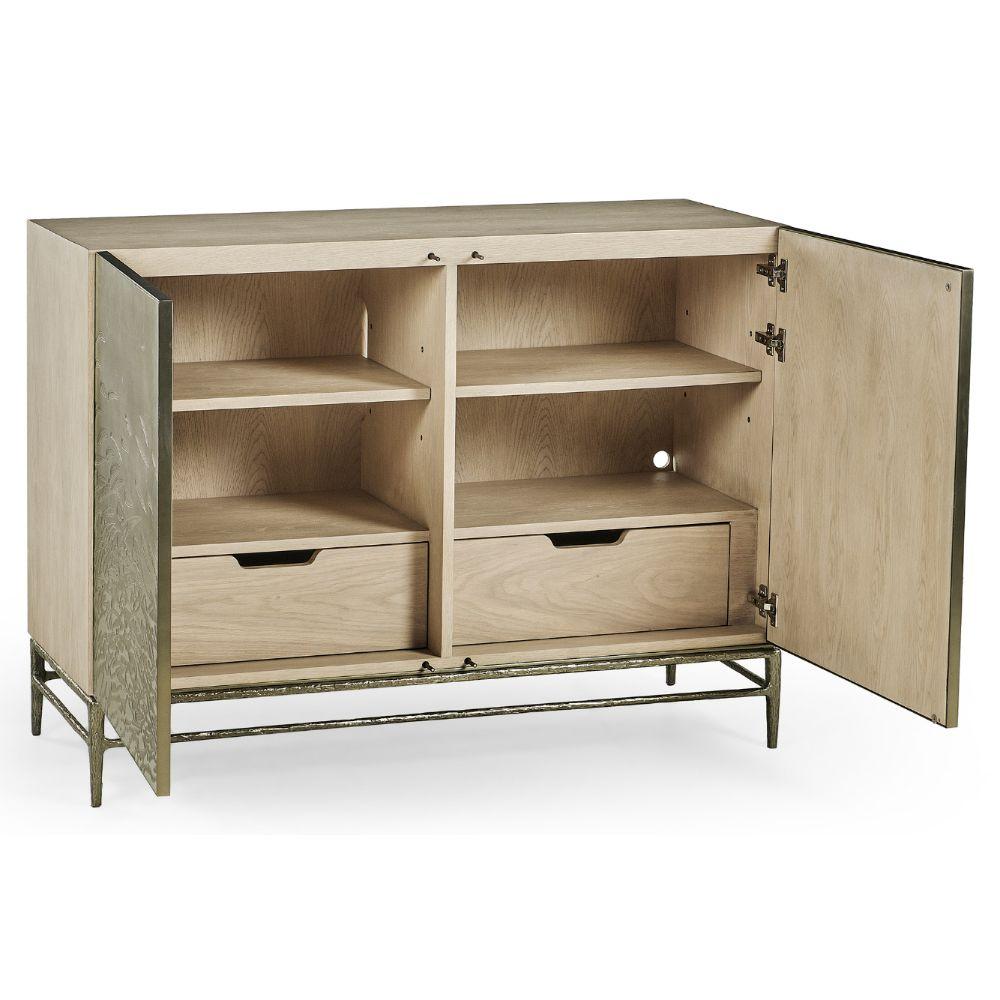 Jonathan Charles Diel Acid Etched 2 Door Cabinet.