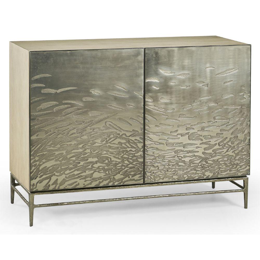 Jonathan Charles Diel Acid Etched 2 Door Cabinet.