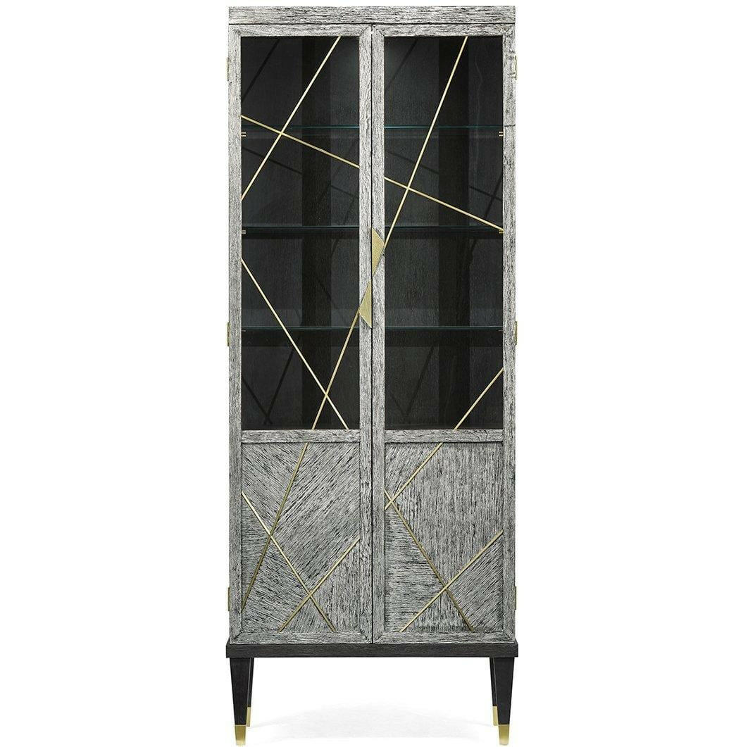 Jonathan Charles Display Cabinet Transitional - Dark French Oak.