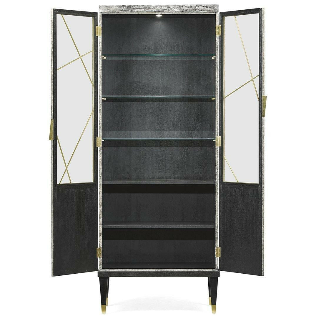Jonathan Charles Display Cabinet Transitional - Dark French Oak.
