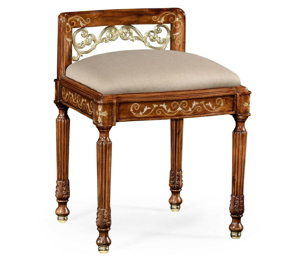 Jonathan Charles Dressing Table Stool French Empire in Mazo.