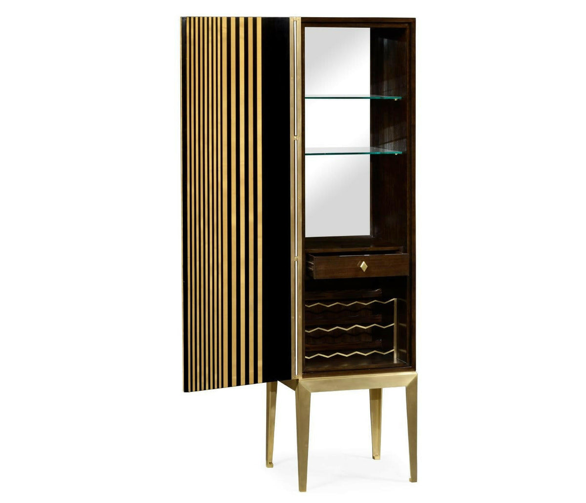 Jonathan Charles Drinks Cabinet Geometric Diamond - Left.
