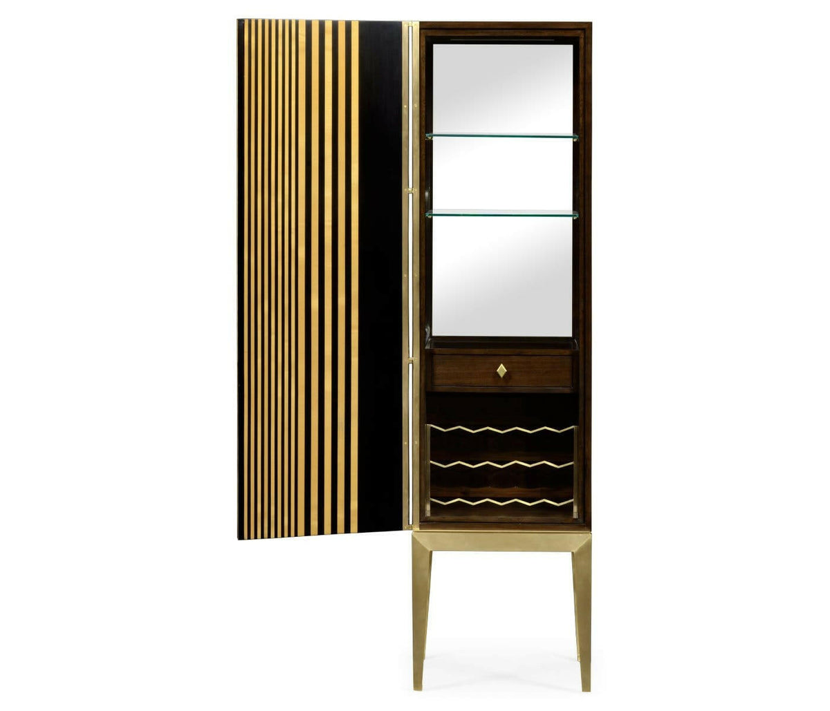 Jonathan Charles Drinks Cabinet Geometric Diamond - Left.
