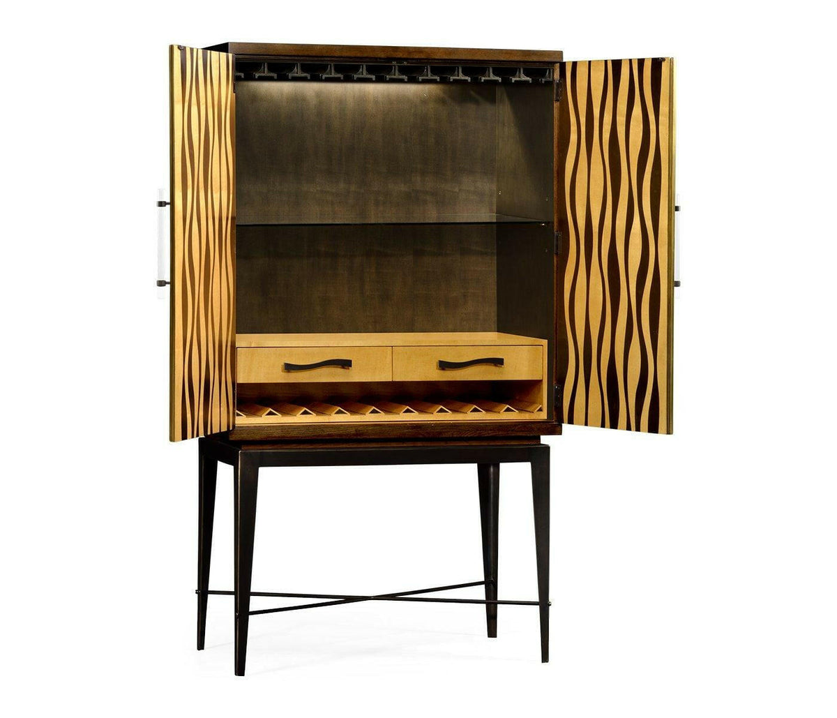 Jonathan Charles Drinks Cabinet in Textured Bronze Chestnut.