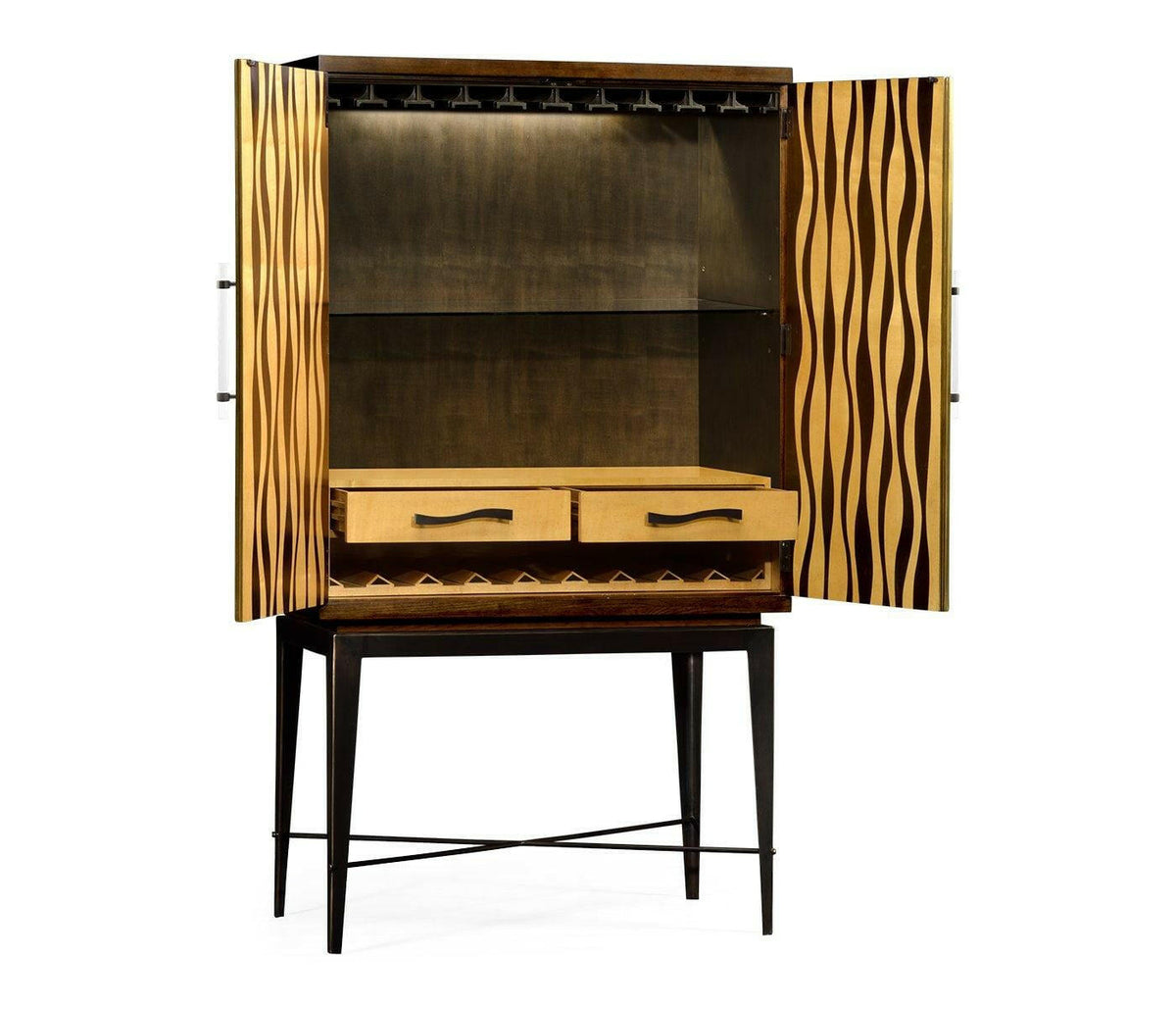 Jonathan Charles Drinks Cabinet in Textured Bronze Chestnut.