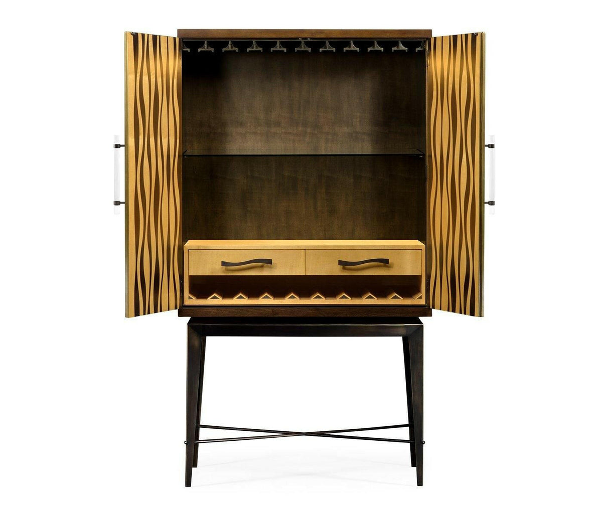 Jonathan Charles Drinks Cabinet in Textured Bronze Chestnut.