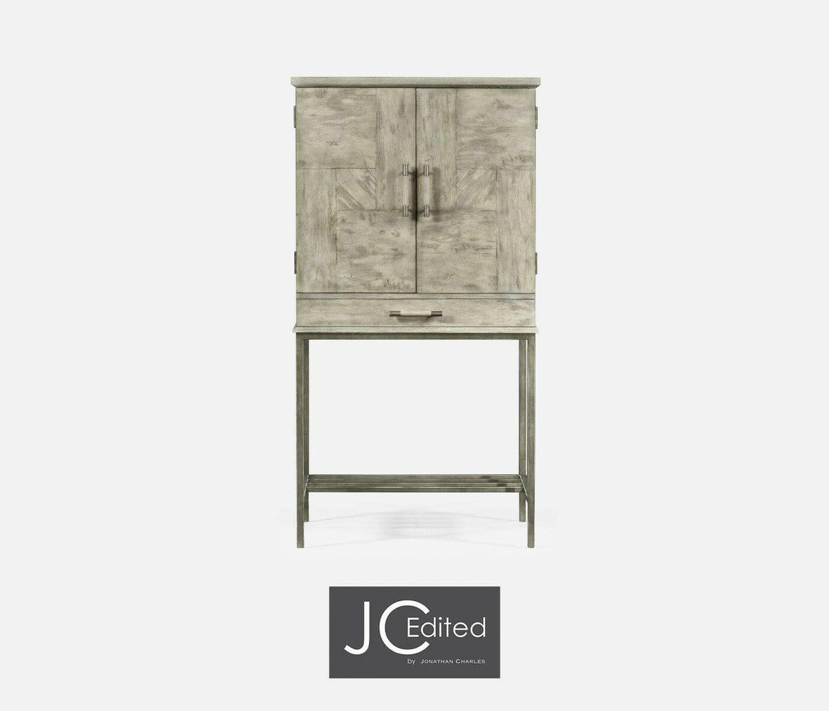 Jonathan Charles Drinks Cabinet Rustic in Rustic Grey.