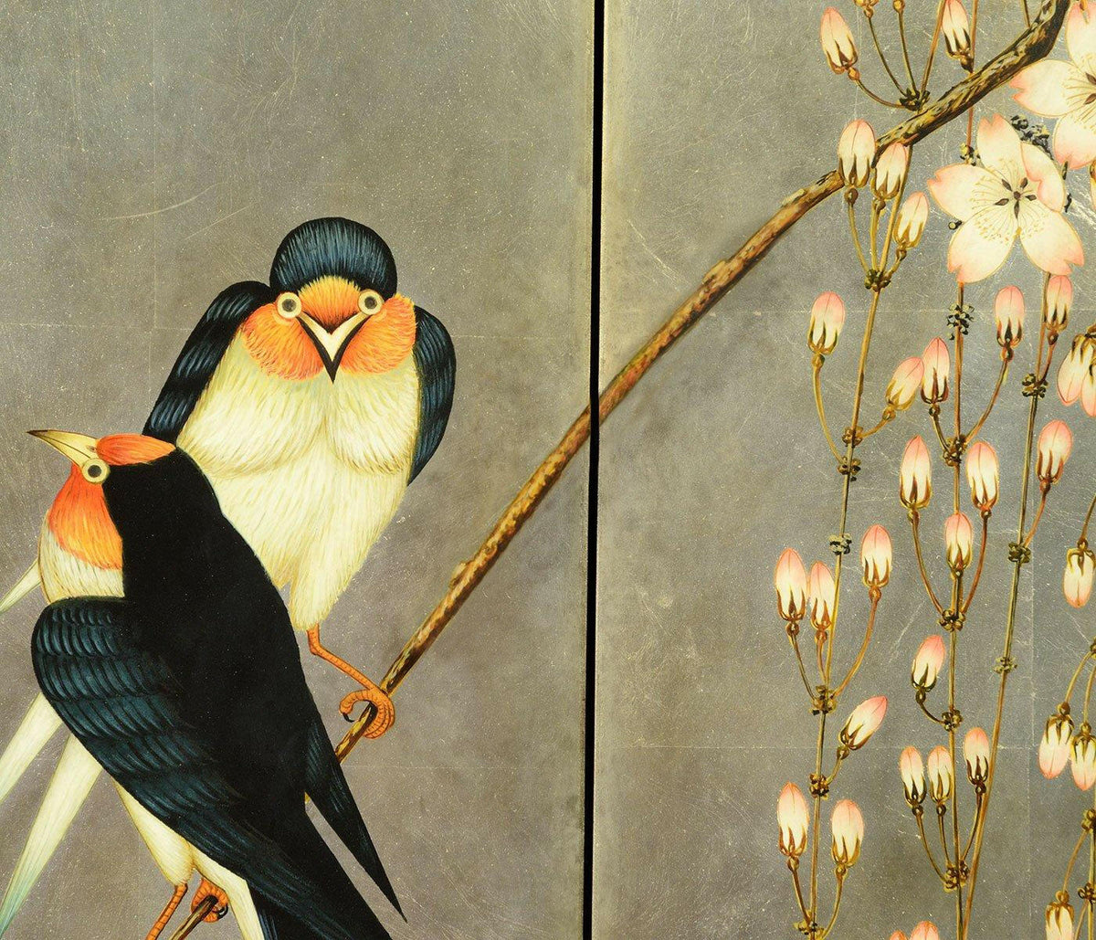 Jonathan Charles Drinks Cabinet with Hand Painted Birds.