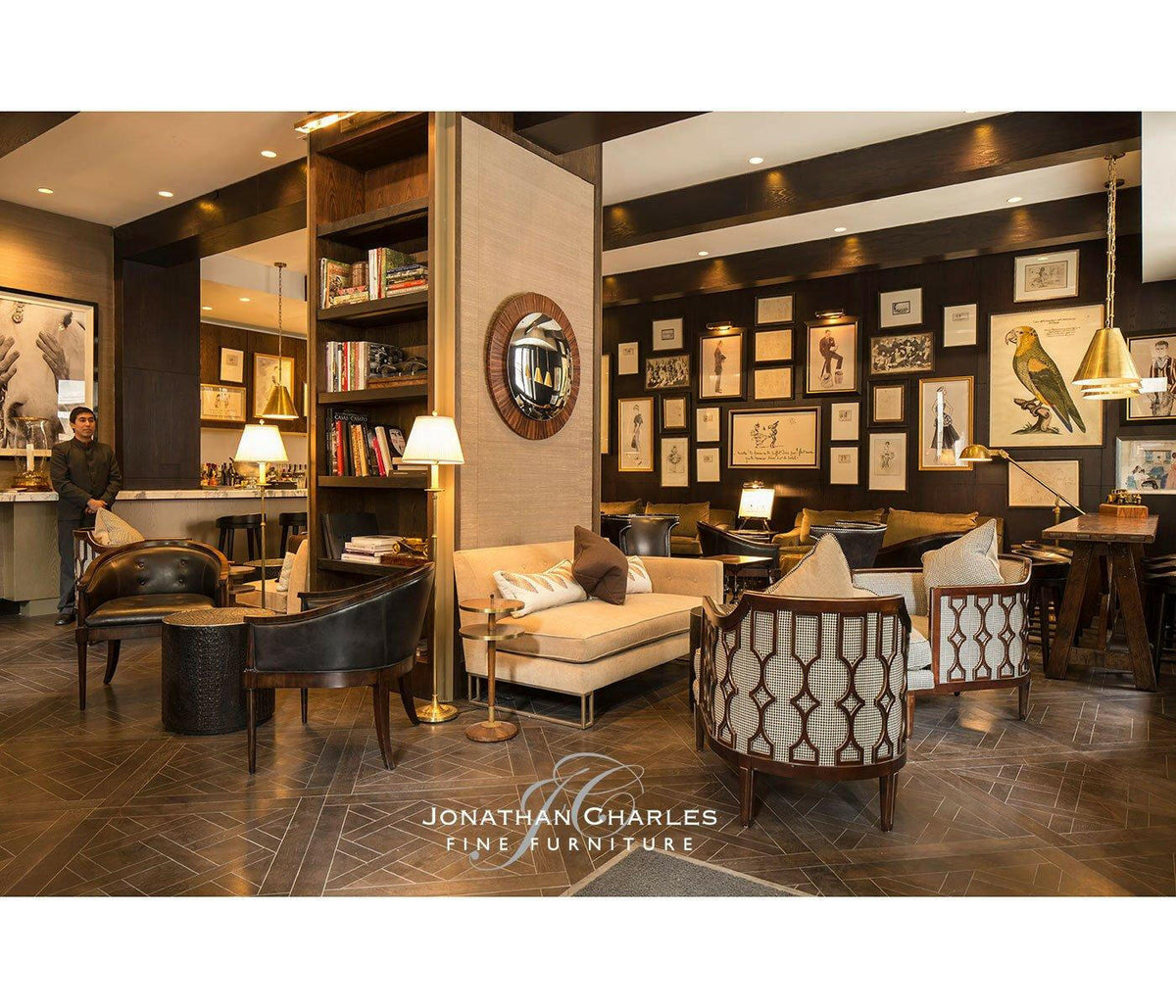 Jonathan Charles Drinks Table Italian 1950s.