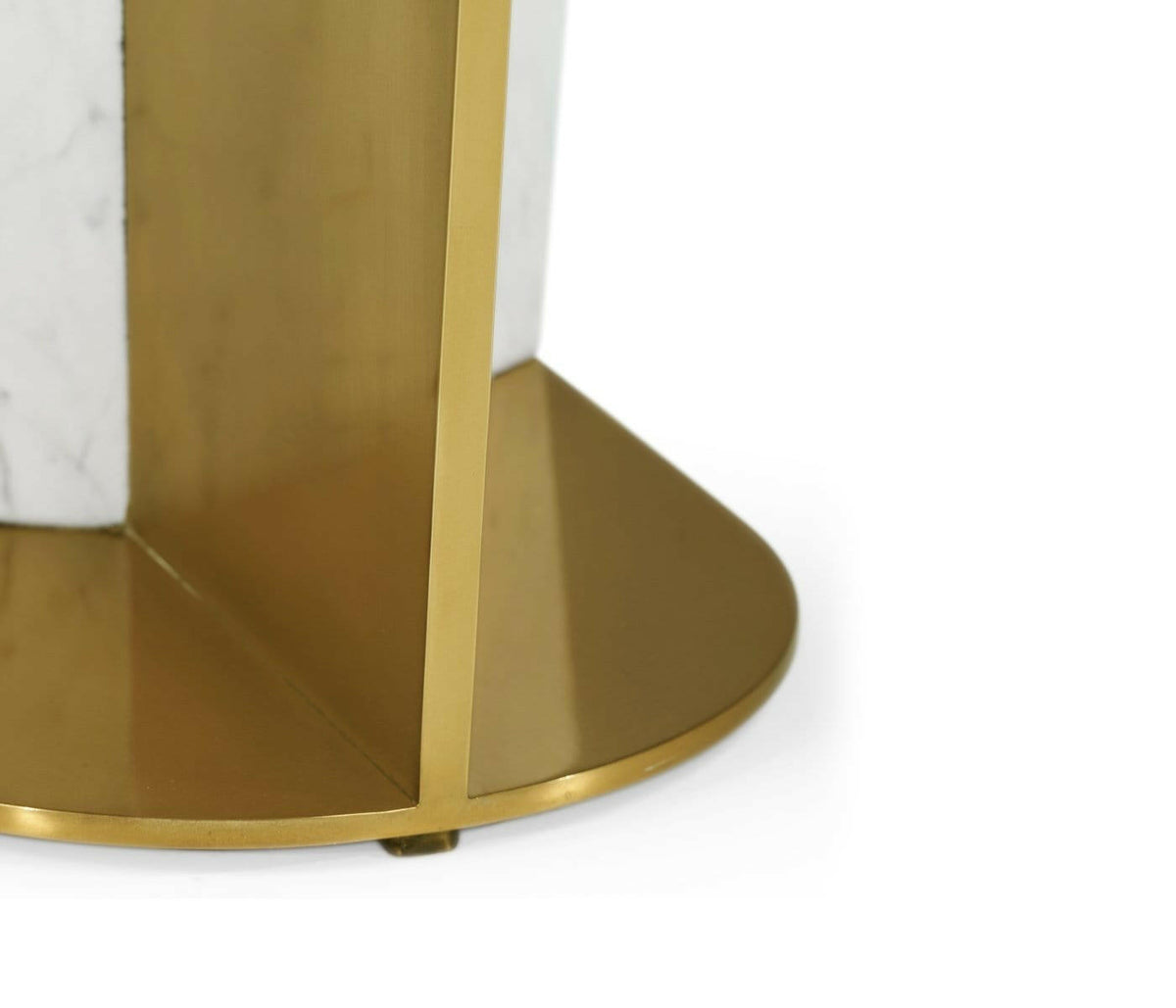 Jonathan Charles End Table in White Calcutta Marble - Small.