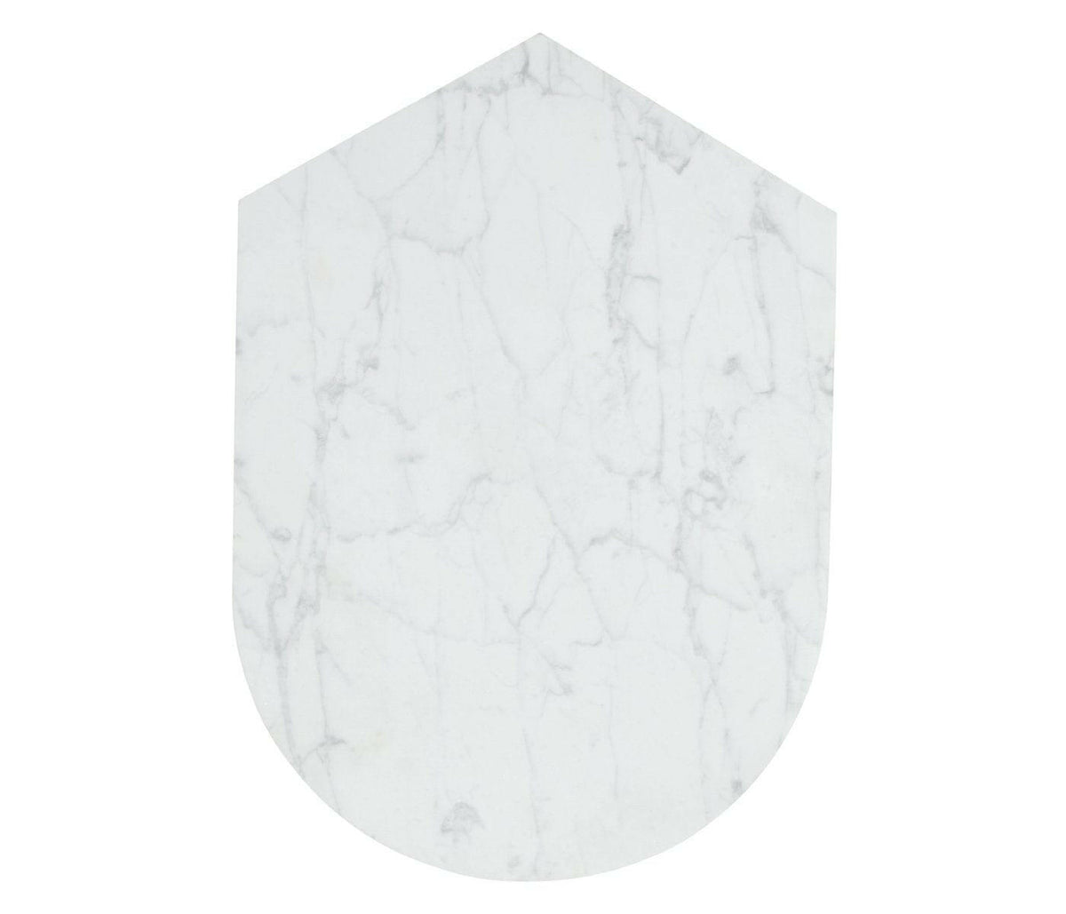 Jonathan Charles End Table in White Calcutta Marble - Small.