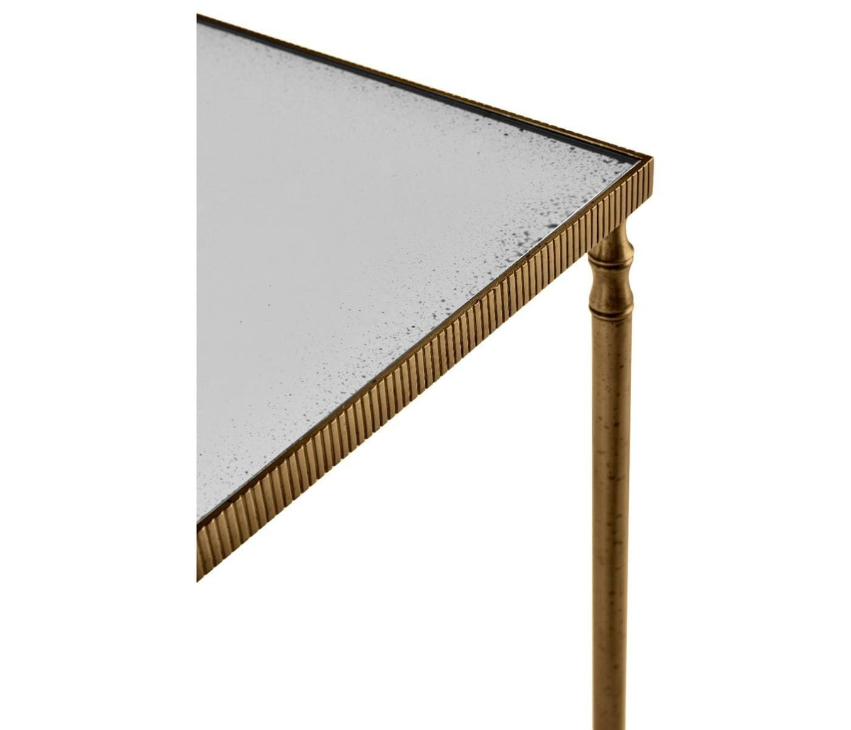 Jonathan Charles End Table with Antique Mirror Top.