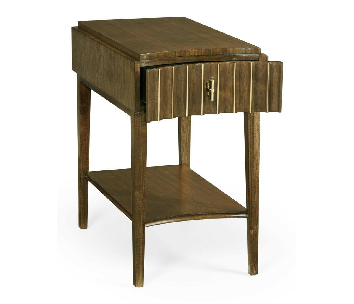 Jonathan Charles End Table with Drawer Reeded.