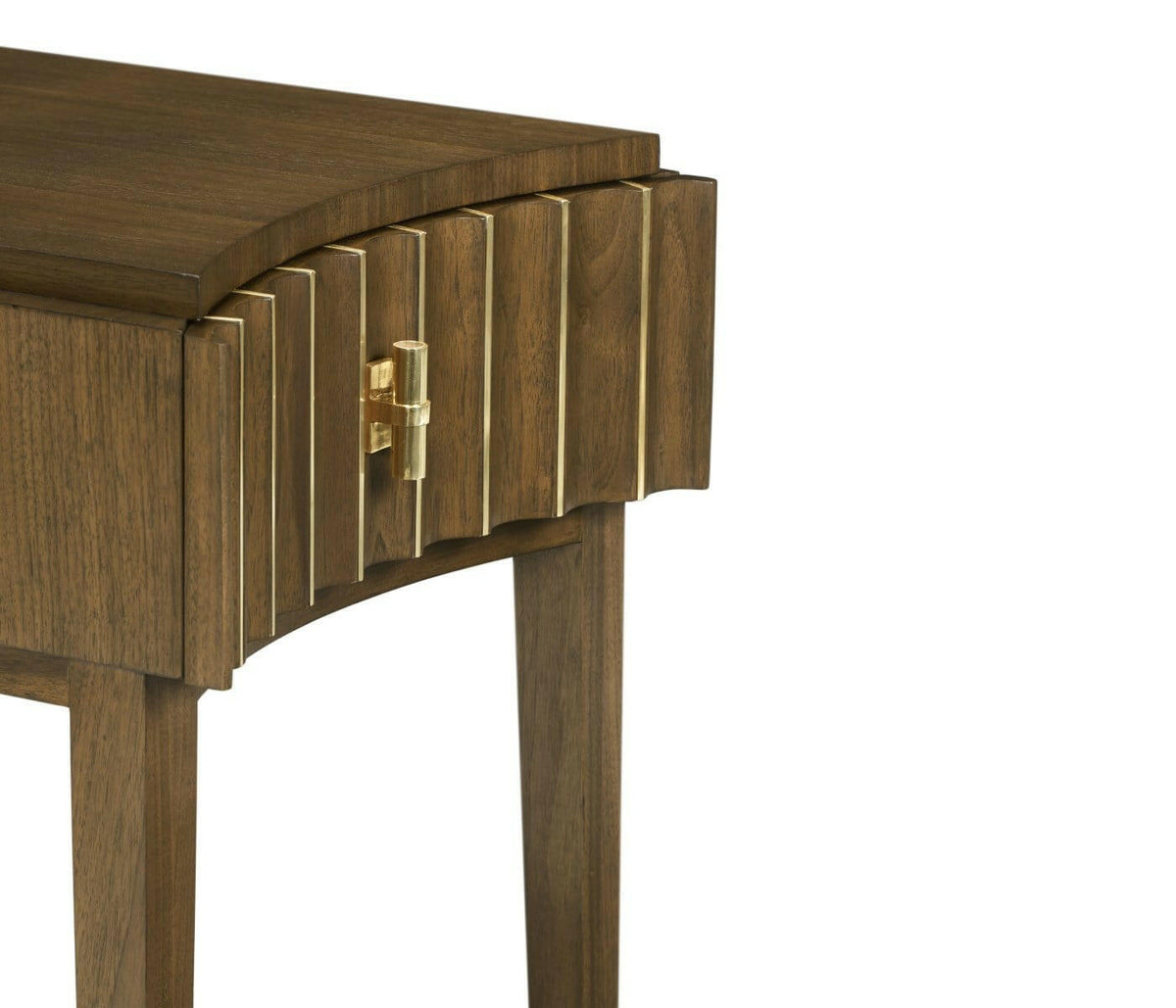 Jonathan Charles End Table with Drawer Reeded.