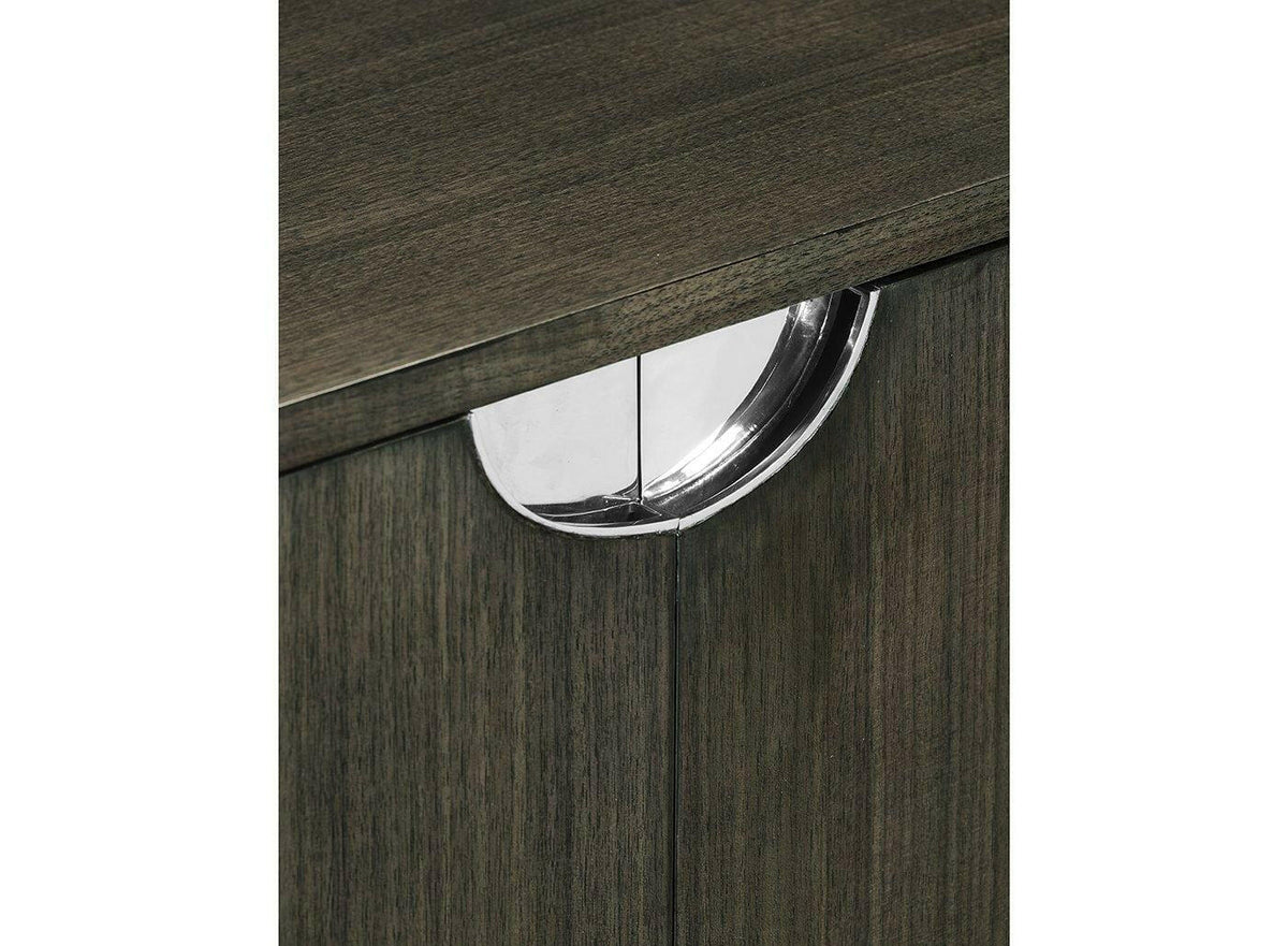 Jonathan Charles Entertainment Unit in Dark Grey Walnut.