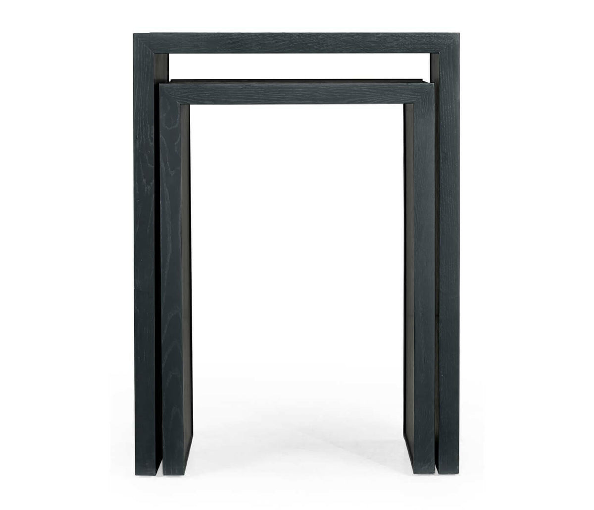 Jonathan Charles Etched Brass Nesting Side Tables.