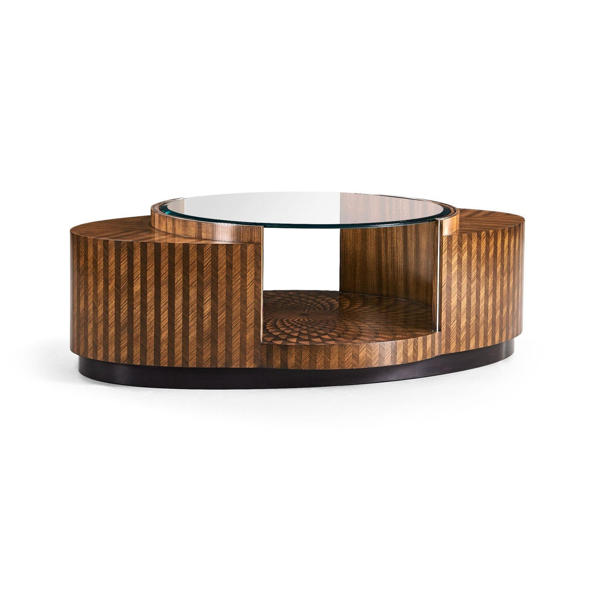 Jonathan Charles Feather Inlay Coffee Table.