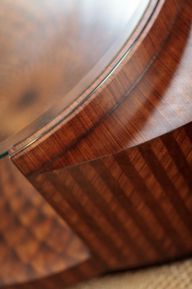 Jonathan Charles Feather Inlay Coffee Table.