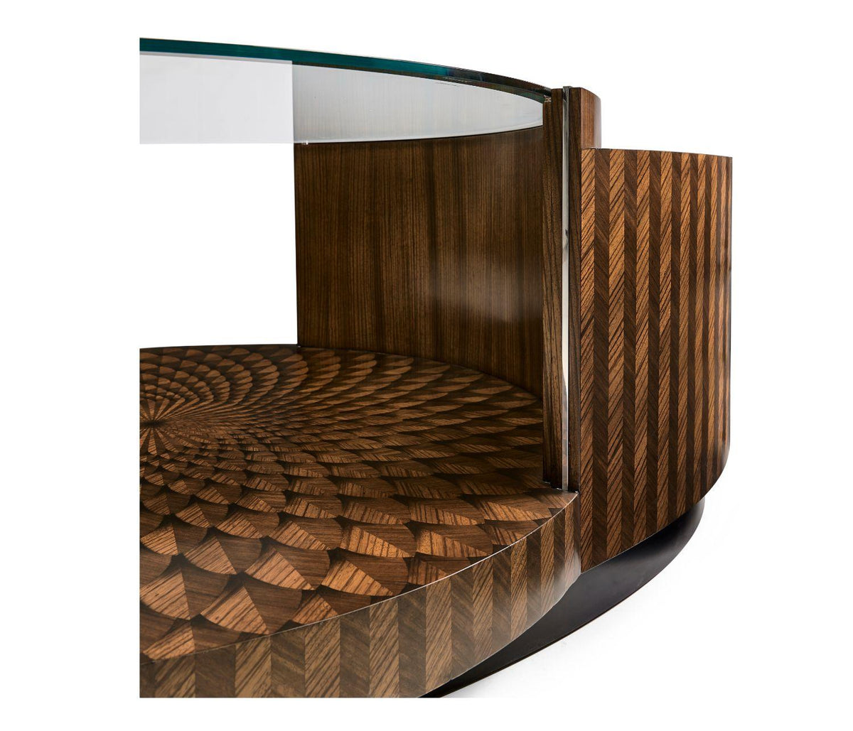 Jonathan Charles Feather Inlay Coffee Table.