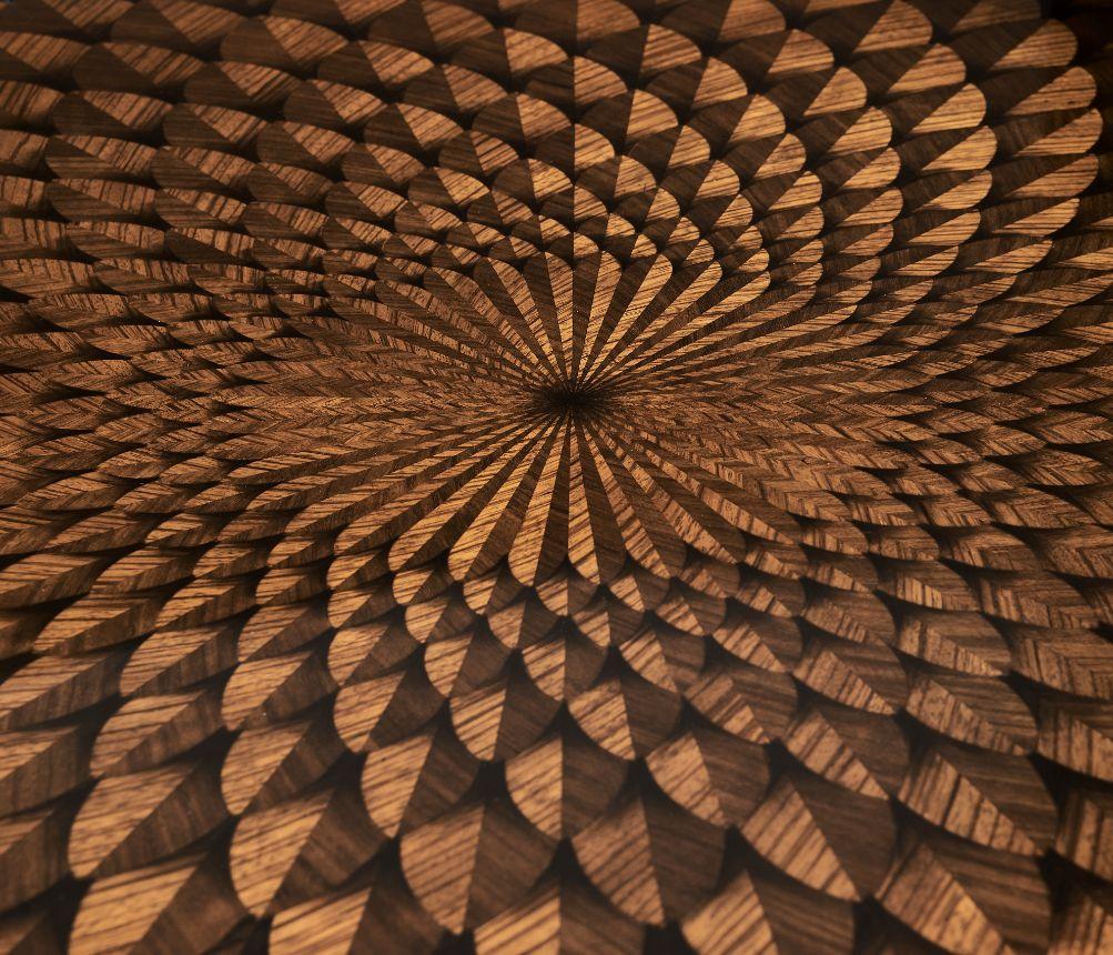 Jonathan Charles Feather Inlay Coffee Table.