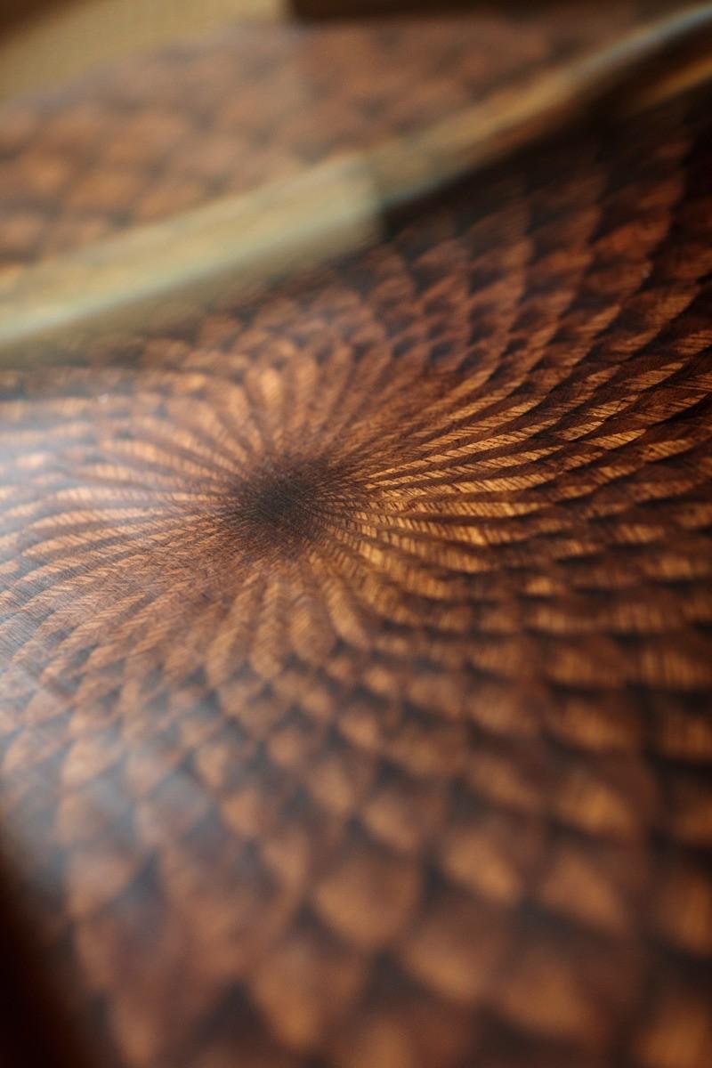 Jonathan Charles Feather Inlay Coffee Table.