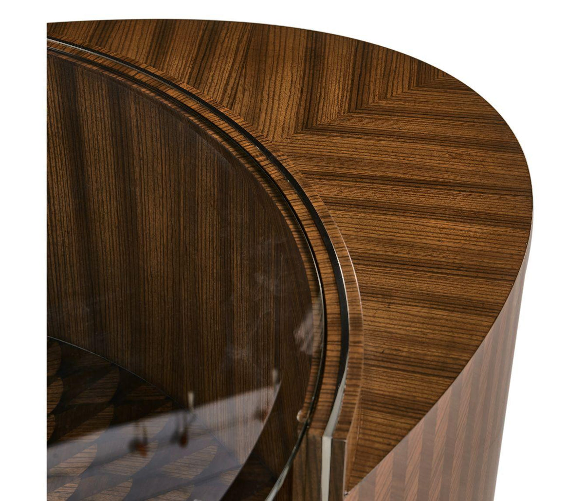 Jonathan Charles Feather Inlay Coffee Table.