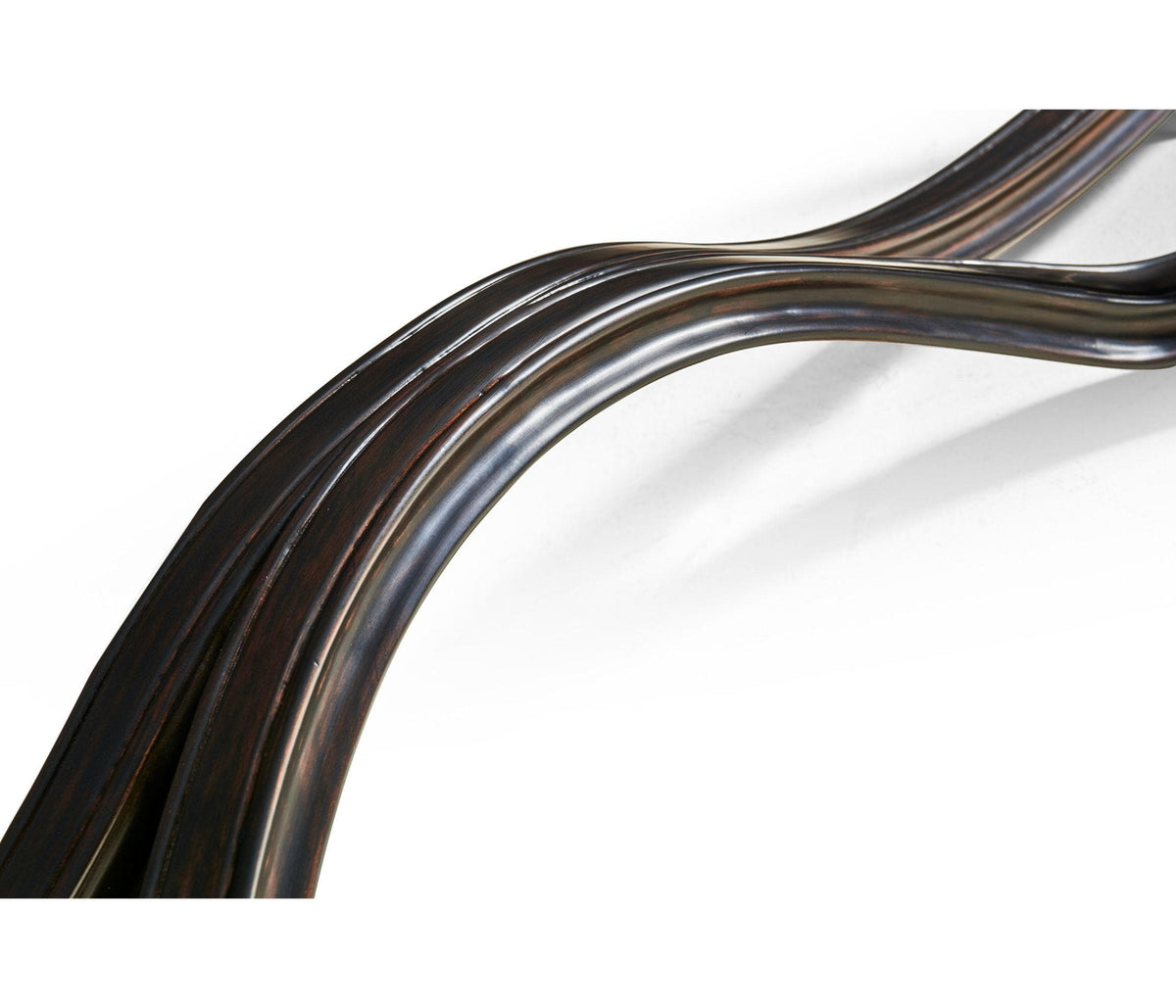 Jonathan Charles Feather Inlay Hand Carved Console Table.