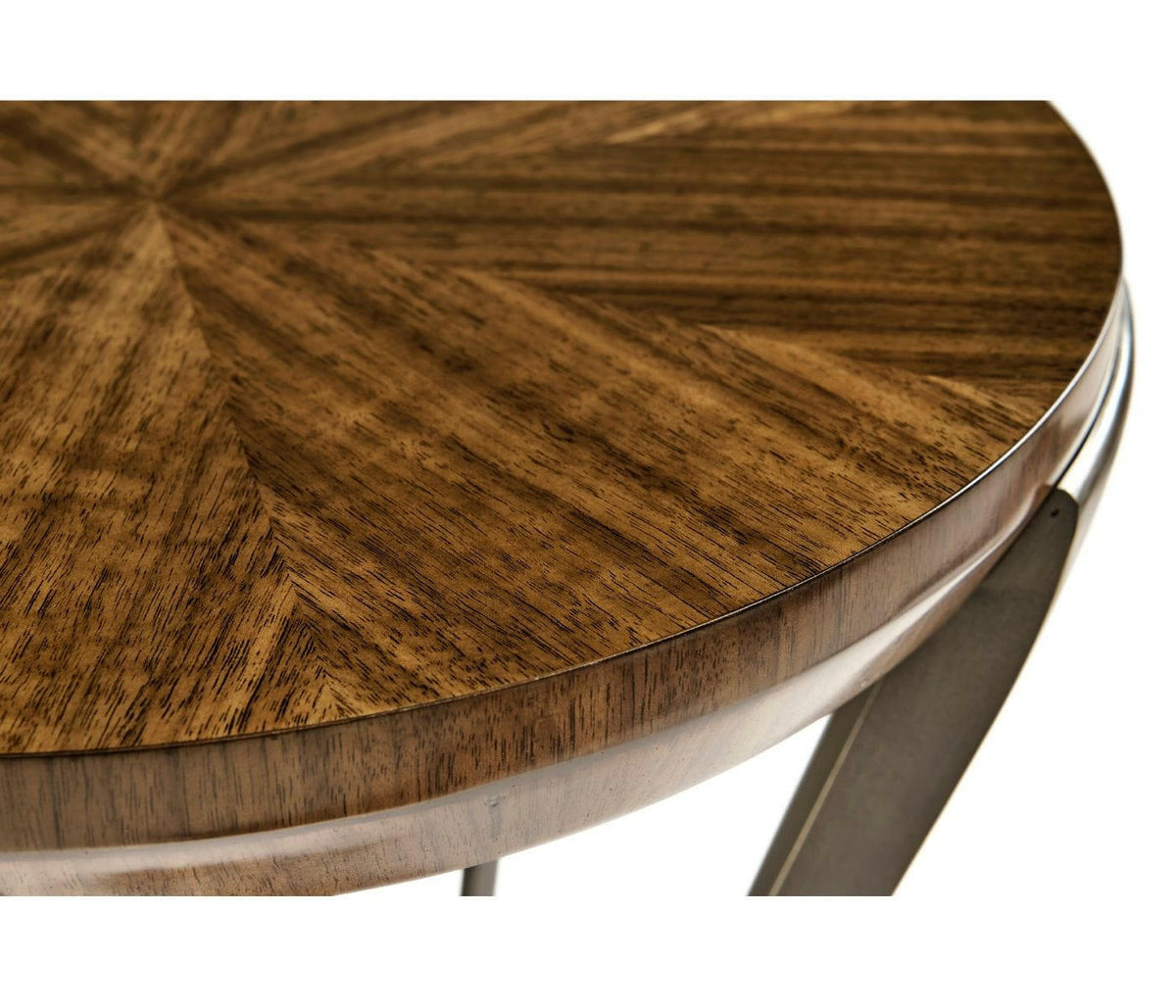 Jonathan Charles Garonne Brass & Walnut Drinks Table.