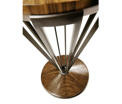 Jonathan Charles Living Jonathan Charles Garonne Brass & Walnut Drinks Table House of Isabella UK