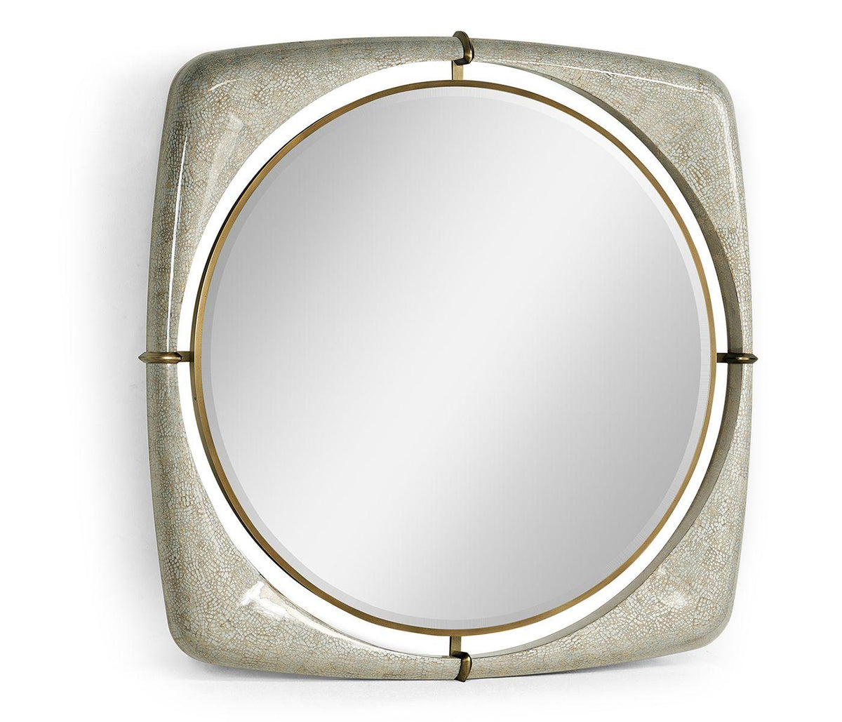 Jonathan Charles Garonne Eggshell Framed Mirror - Large.