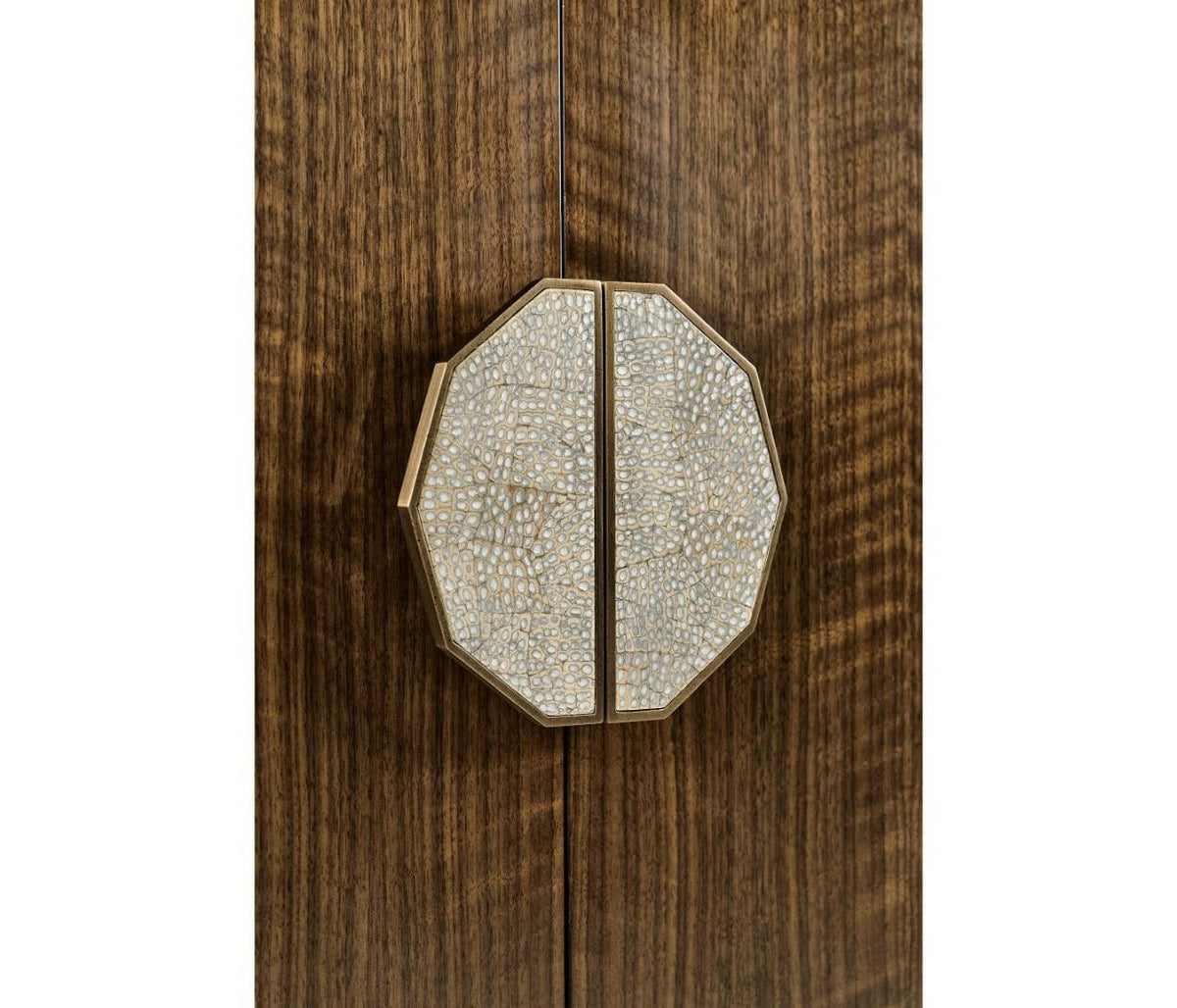 Jonathan Charles Garonne Walnut Curved Sideboard.