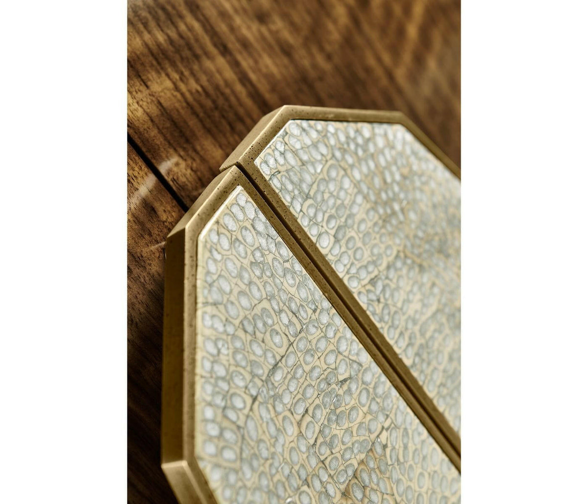 Jonathan Charles Garonne Walnut Curved Sideboard.