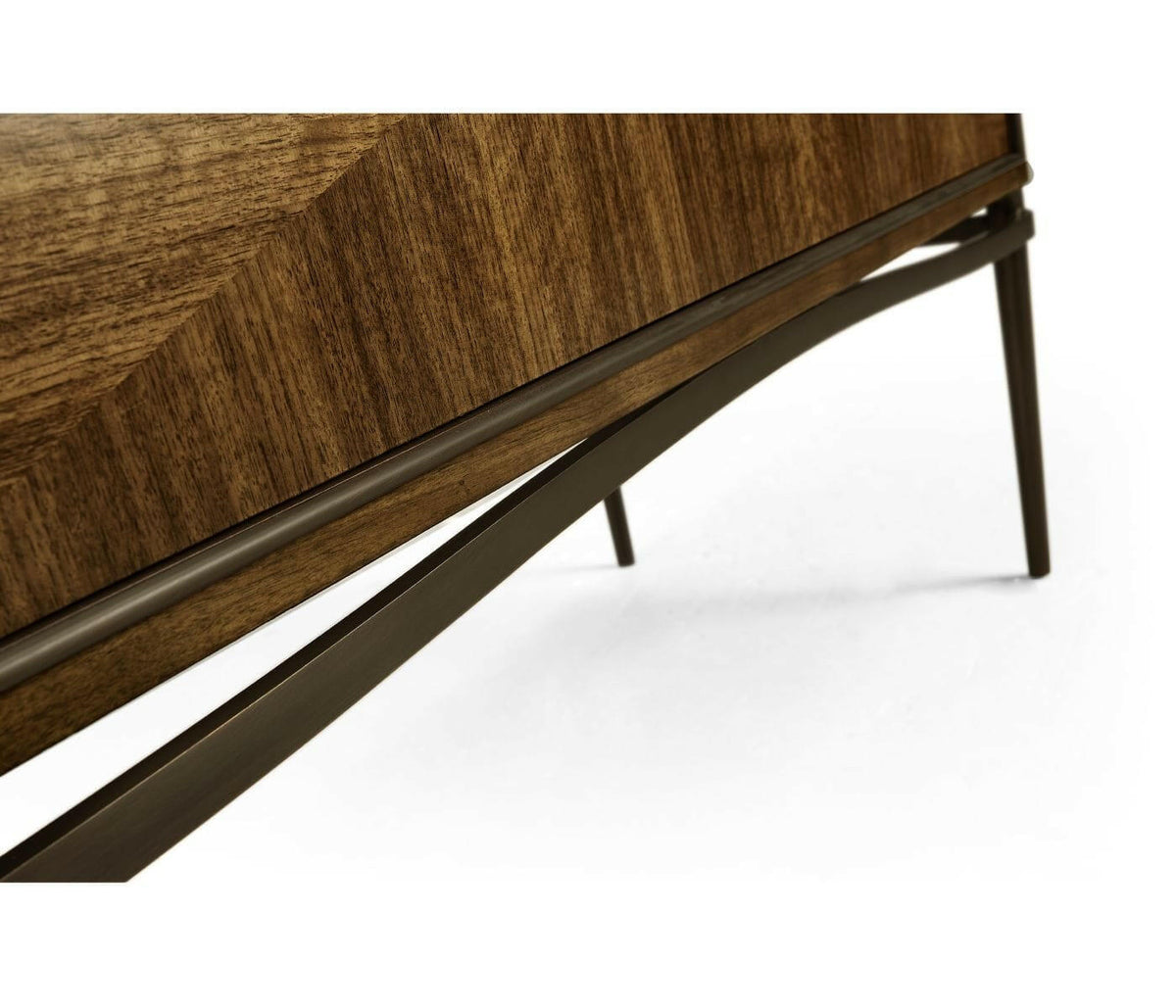 Jonathan Charles Garonne Walnut Open Shelving Unit.