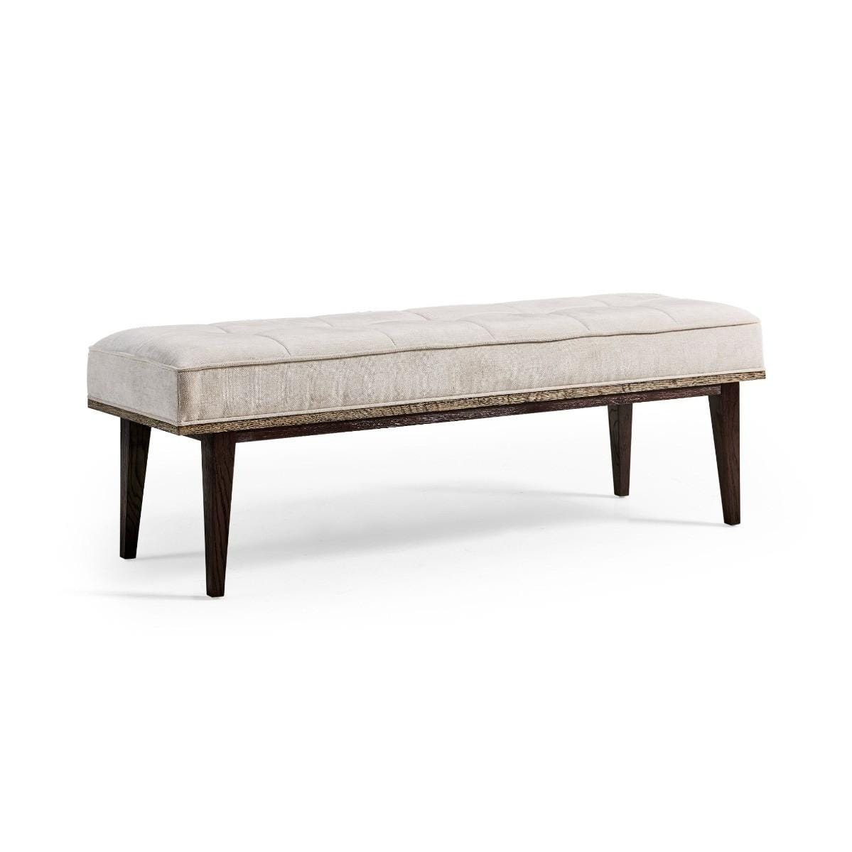 Jonathan Charles Geometric Upholstered Bench.