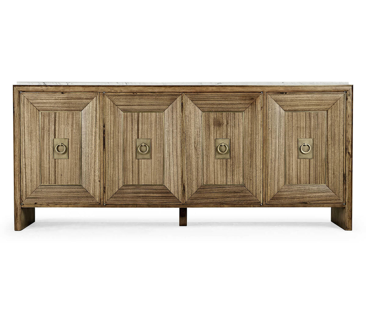 Jonathan Charles Golden Amber & Brass Buffet Calacatta Marble.