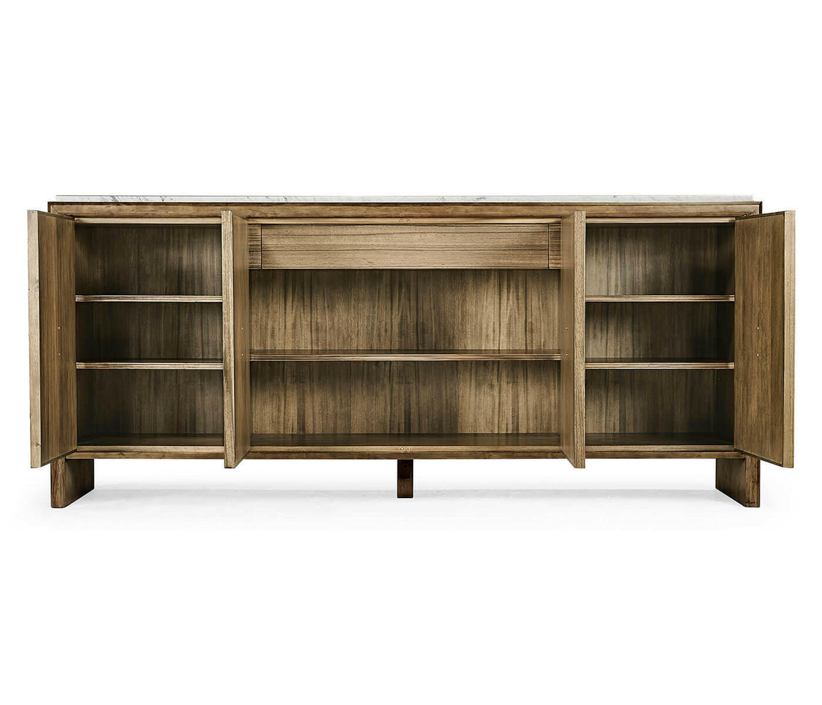 Jonathan Charles Golden Amber & Brass Buffet Calacatta Marble.