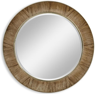 Jonathan Charles Living Jonathan Charles Golden Amber & Brass Round Wall Mirror - Small House of Isabella UK