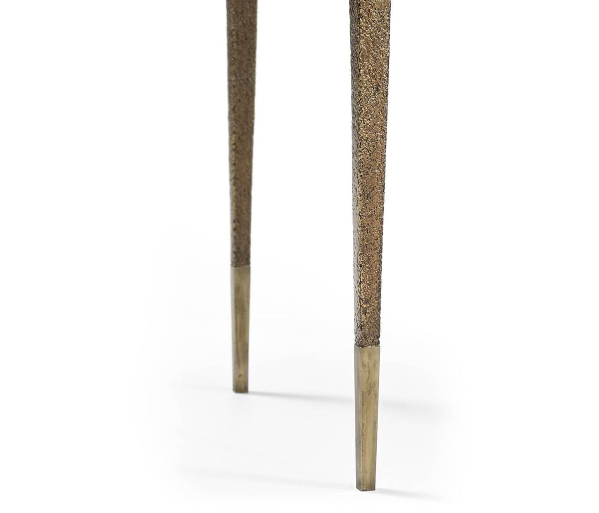 Jonathan Charles Golden Amber & Brass Side Table.