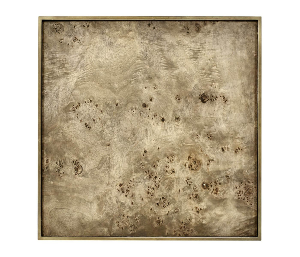 Jonathan Charles Golden Amber & Brass Side Table.