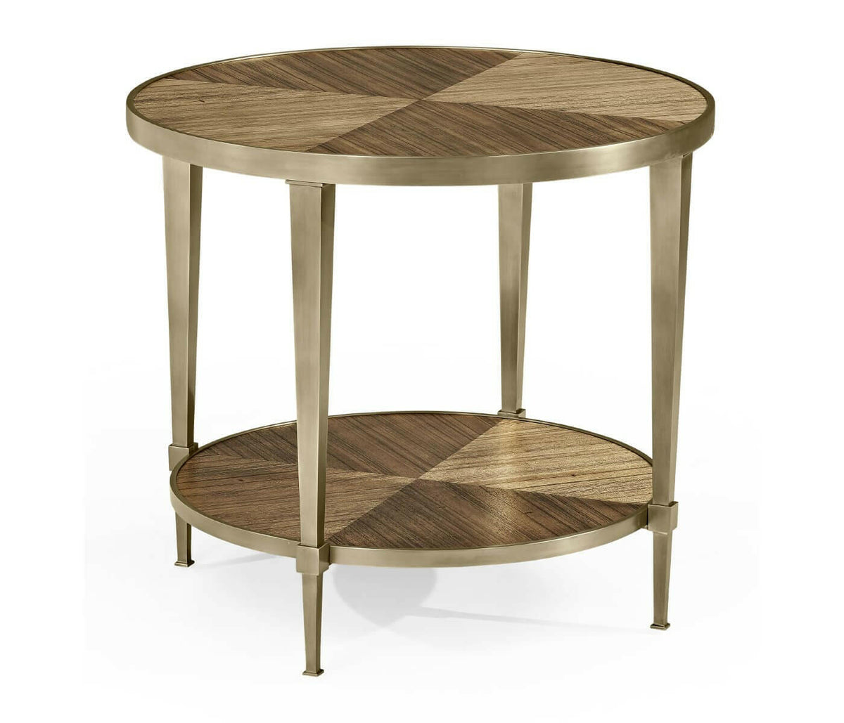 Jonathan Charles Golden Amber Round End Table.
